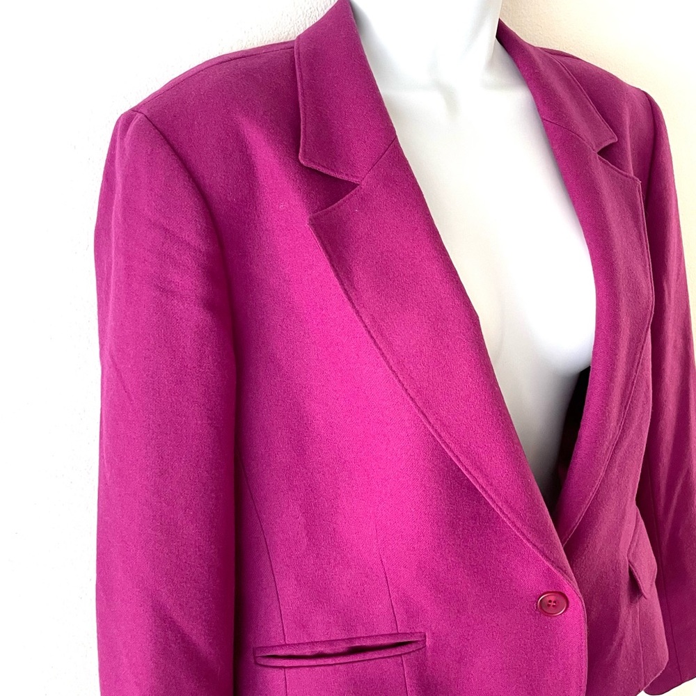 Pendleton Purple Virgin Wool Blazer Medium Petite - image 2